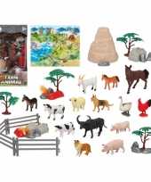 14x plastic boerderij dieren speelgoed figuren voor kinderen