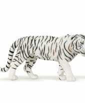 Plastic witte tijger 15 cm